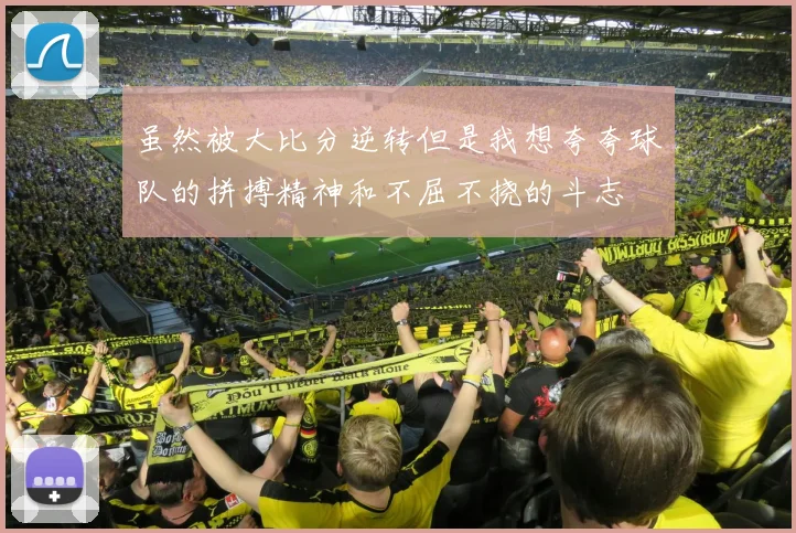 虽然被大比分逆转但是我想夸夸球队的拼搏精神和不屈不挠的斗志
